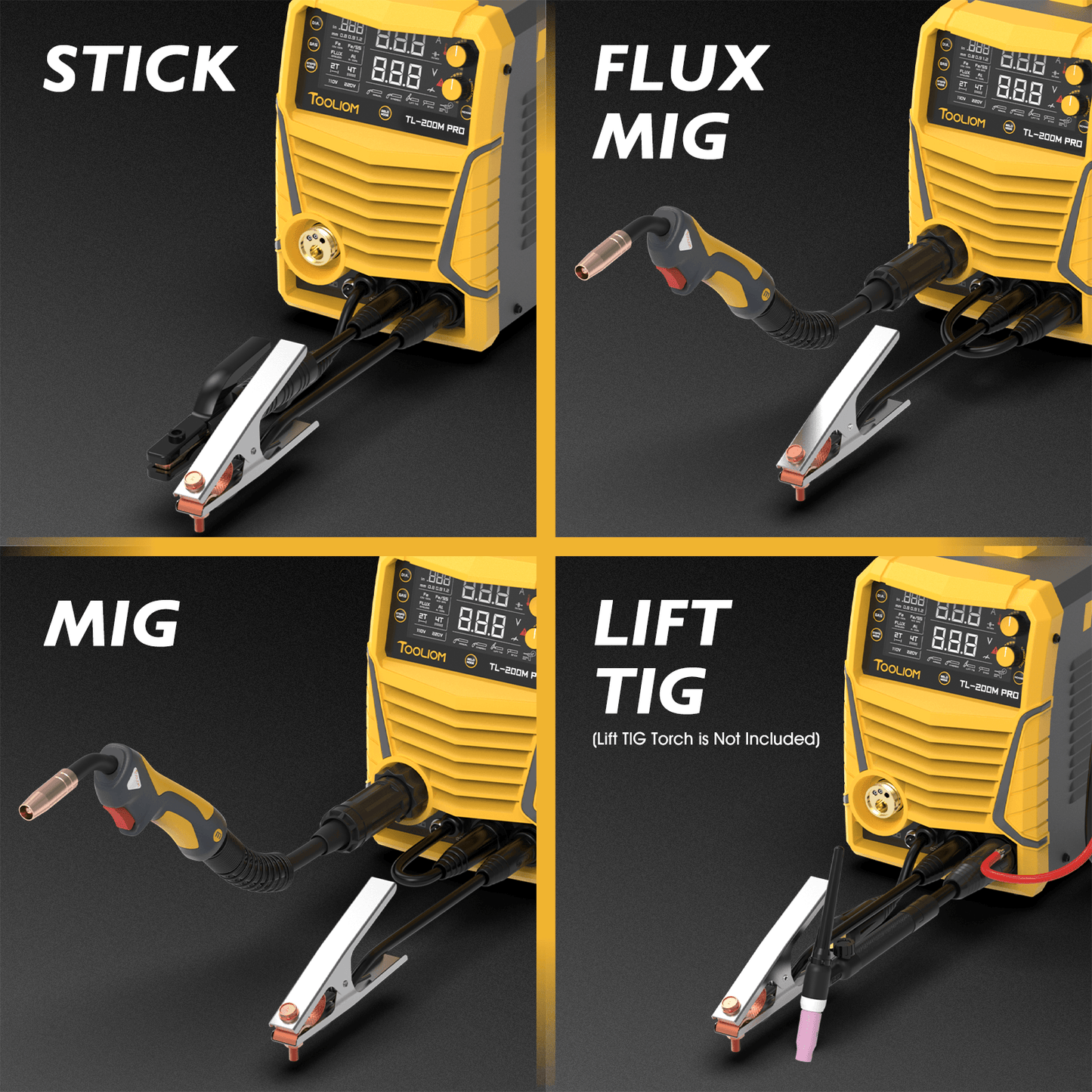MIG/Stick/TIG Multi-Process Welder TL-200M-PRO 3 in 1 Welding Machine