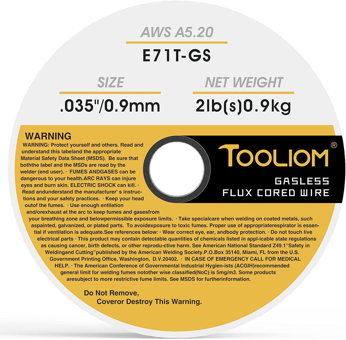 TOOLIOM E71T-GS Flux Core for TL-135M/TL-200M/TL-250M Pro
