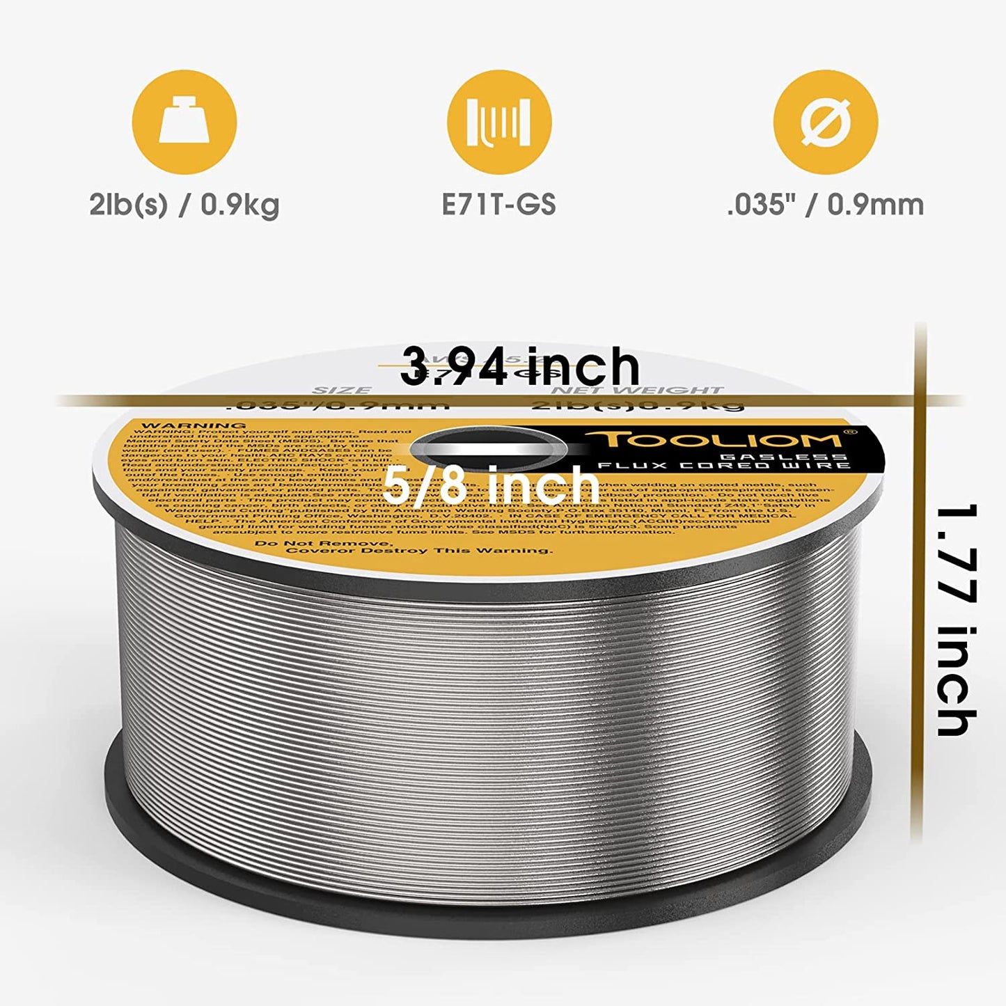 TOOLIOM E71T-GS Flux Core for TL-135M/TL-200M/TL-250M Pro