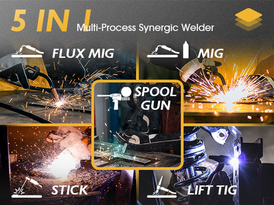 TOOLIOM TL-250M-PRO-NEW Aluminum Multi-Process Welder MIG/Lift TIG/Sti ...