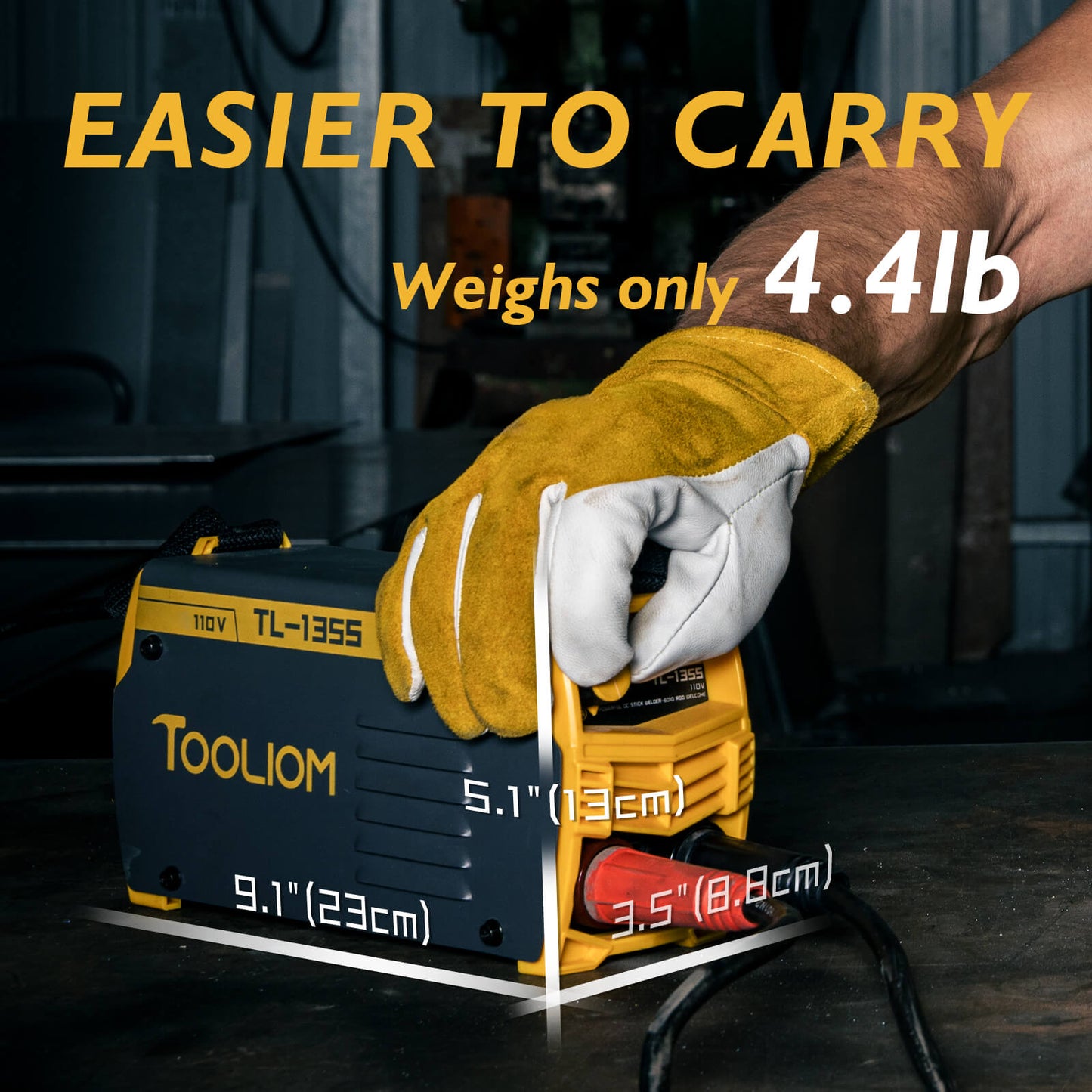 TOOLIOM 135A 110V Mini Stick Welder, DC Inverter ARC, Digital Display, Portable, 110V Only