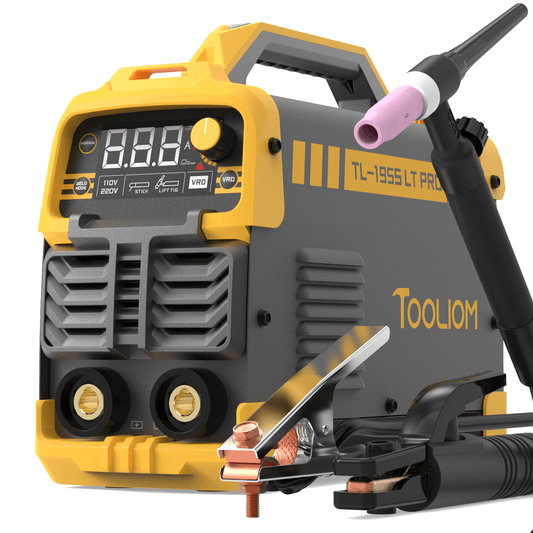 TOOLIOM 195A Stick/Lift TIG Welder – Dual Voltage Synergic Control with TIG Torch