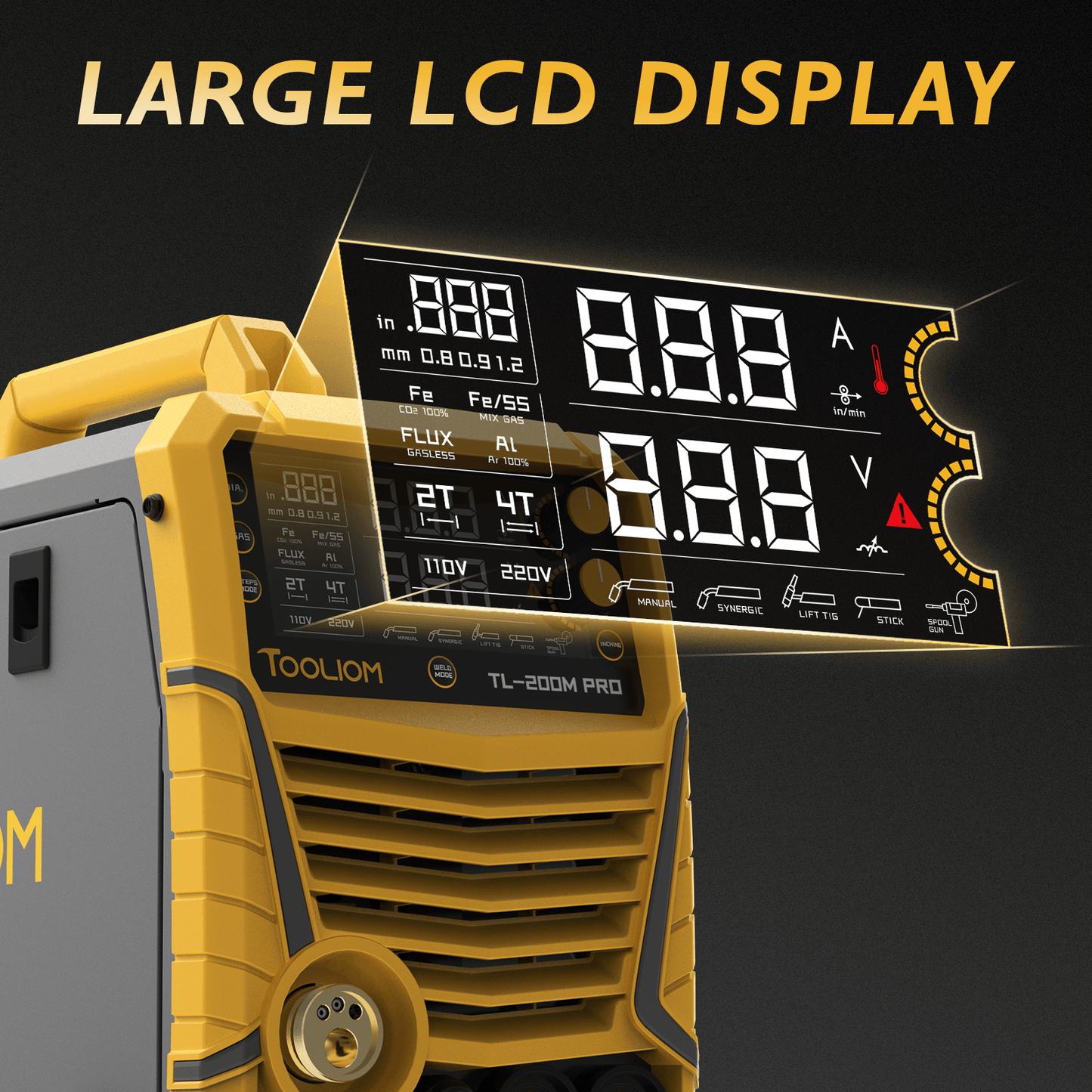 MIG/Stick/TIG Multi-Process Welder TL-200M-PRO 3 in 1 Welding Machine