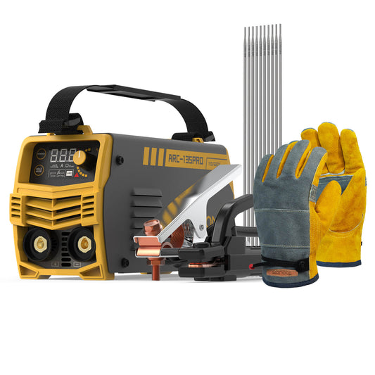 TOOLIOM 135A 110/220V Dual Voltage Mini Stick Welder | 2-in-1 Stick & Lift TIG Welding Machine with LCD Display