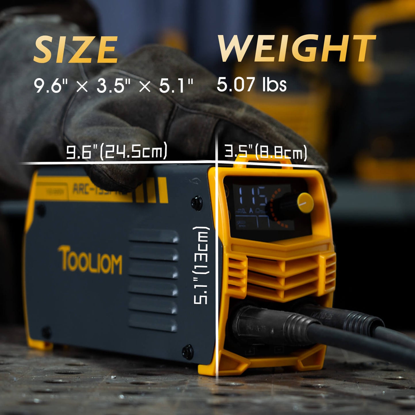 TOOLIOM 135A 110/220V Dual Voltage Mini Stick Welder | 2-in-1 Stick & Lift TIG Welding Machine with LCD Display