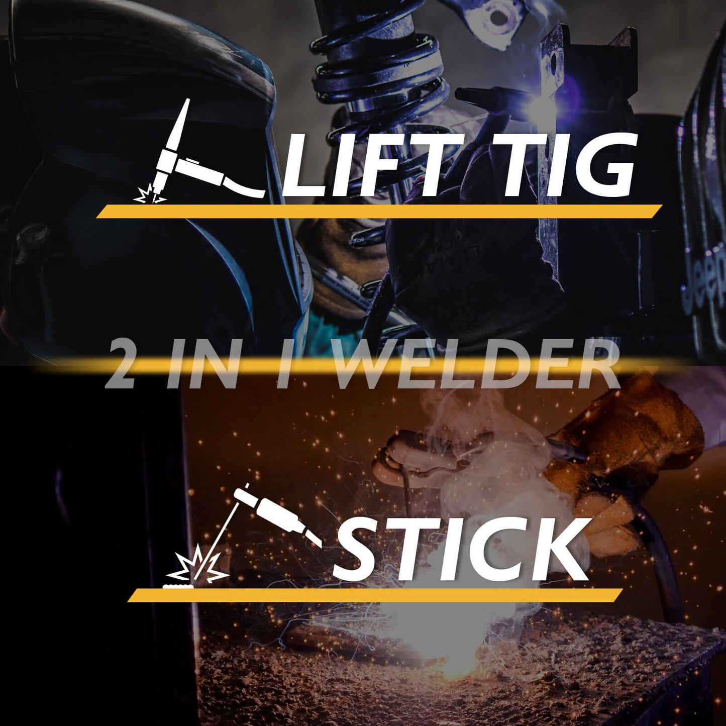 TOOLIOM 135A 110/220V Dual Voltage Mini Stick Welder | 2-in-1 Stick & Lift TIG Welding Machine with LCD Display