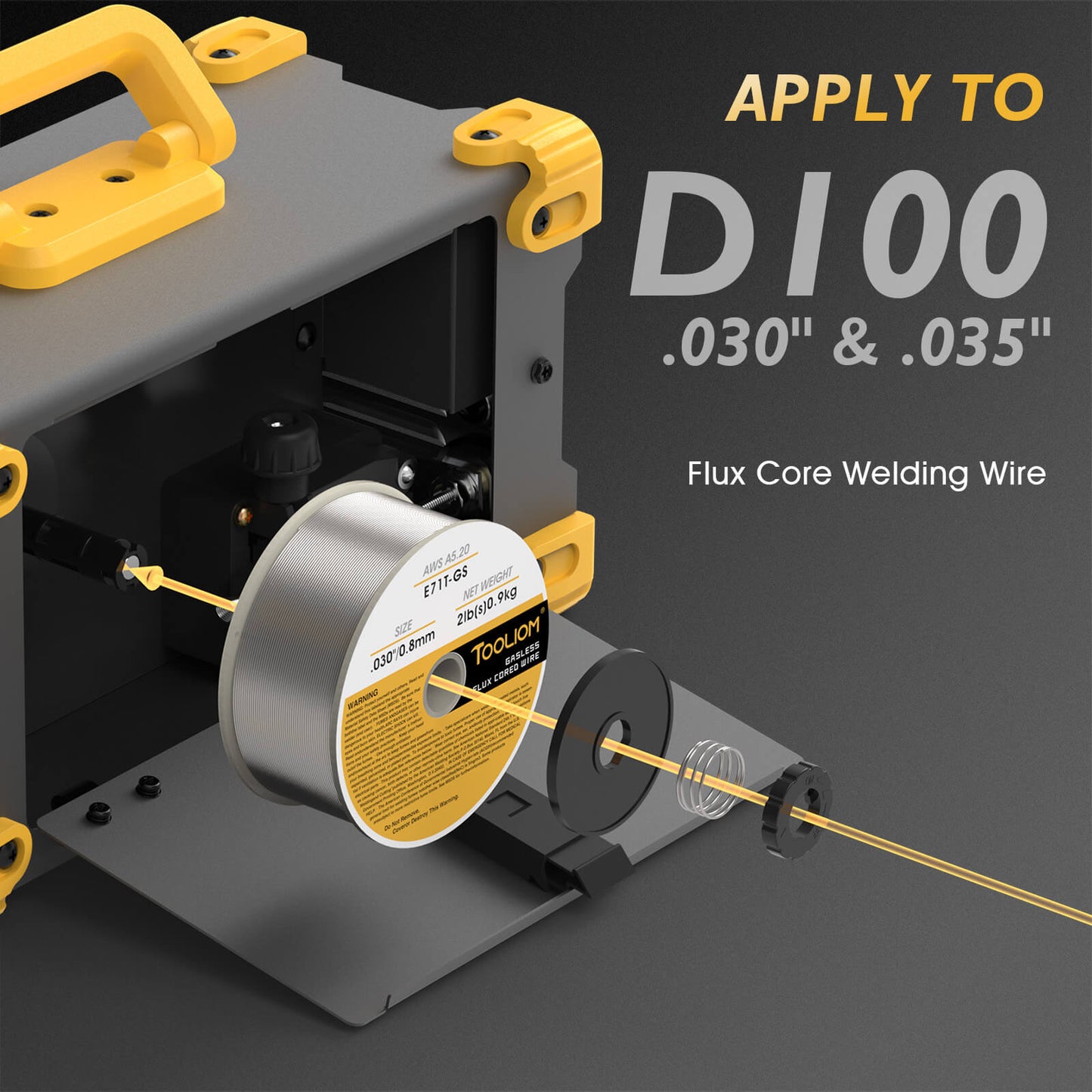TOOLIOM 135A Mini MIG Welder 110V Flux Core Gasless MIG Lift TIG Stick 3-in-1 Portable Welding Machine