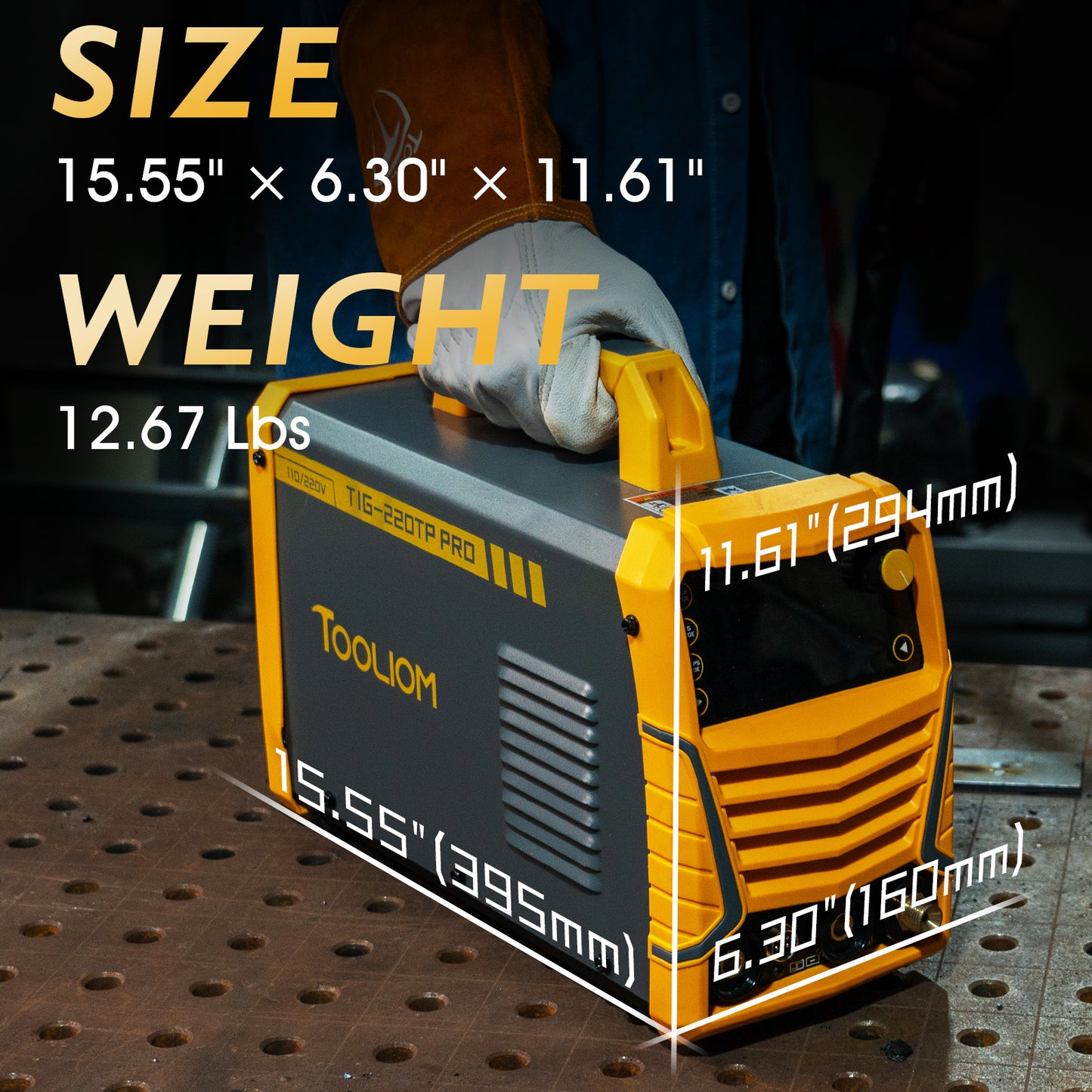 TOOLIOM 220A Dual Voltage TIG/Stick Welder with DC Pulse