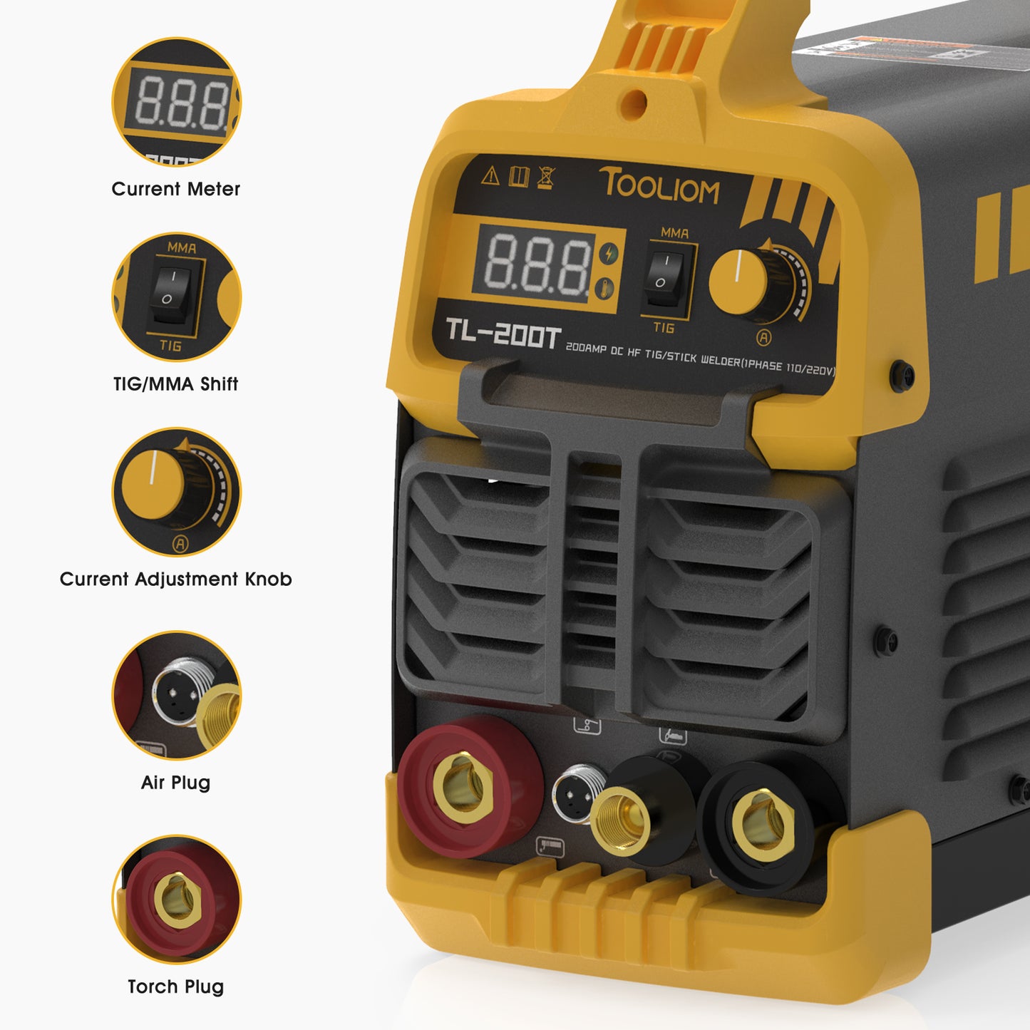 TIG/Stick High Frequency Dual Voltage TL-200T 2 in 1 Welding Machine